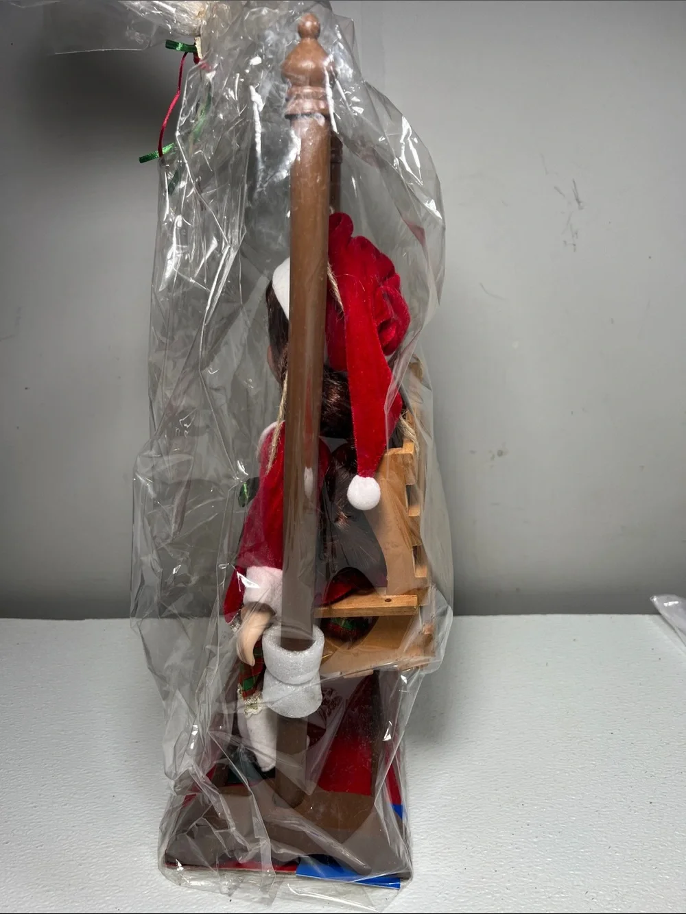 CHRISTMAS DOLL ON SWING / Doll Vignette/ 16 inch doll on a swing New 2000-2009